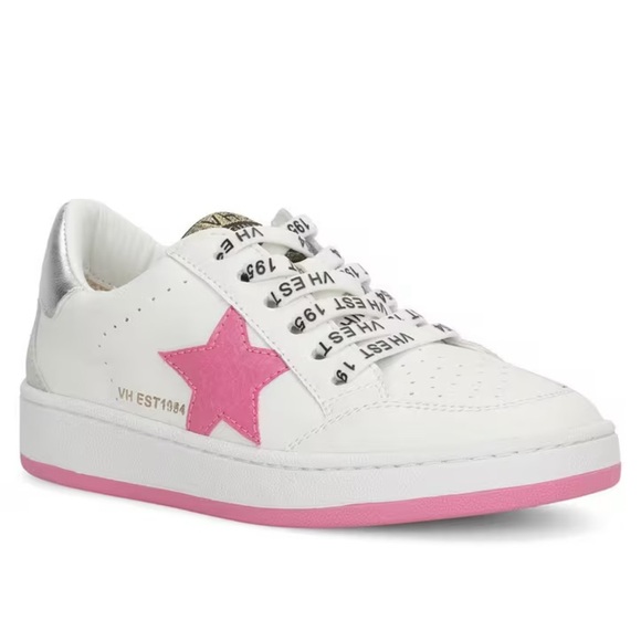 NEW Vintage Havana Girls 5.5 Women’s 6.5-7 Pink White And Silver Kally Sneakers - Picture 2 of 10